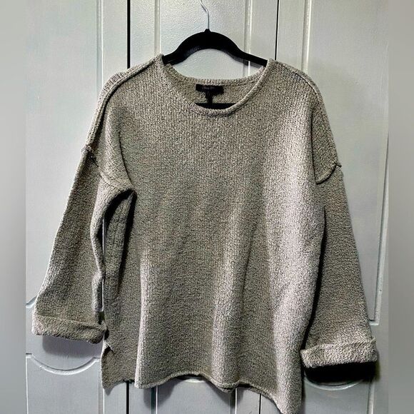 Olivia Sky teddy sweater tunic top, long roll up sleeve XL - Picture 1 of 12